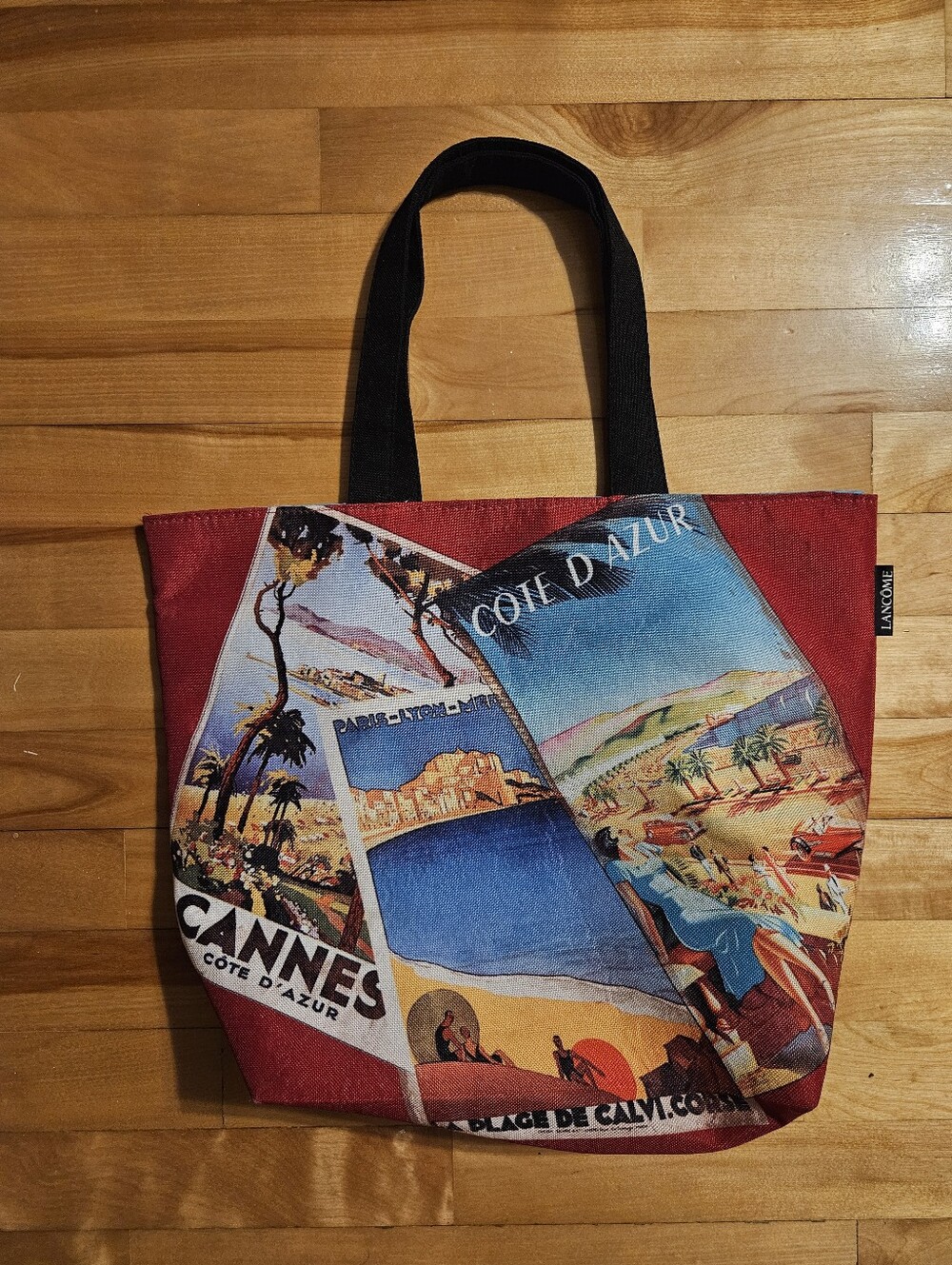 Lancôme Lightweight Tote Bag Shoulder Bag Purse COTE D'AZUR CANNES